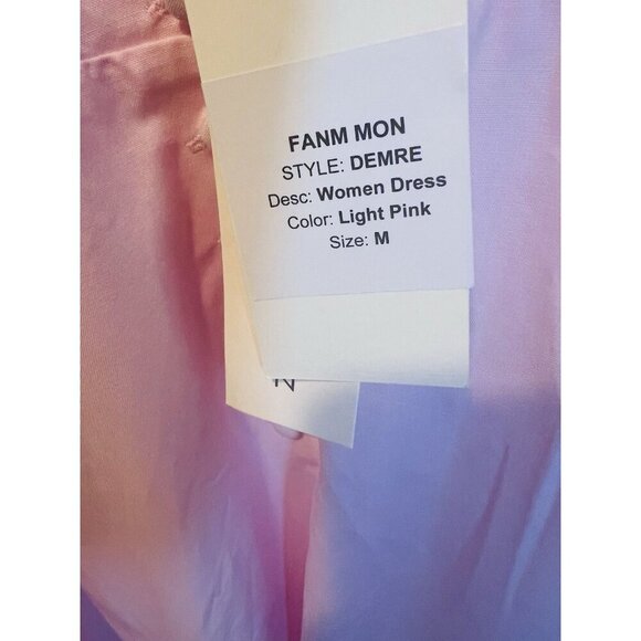 FANM MON Demre Linen Embroidered Maxi Dress Medium Ruffle Sleeve - Picture 6 of 8